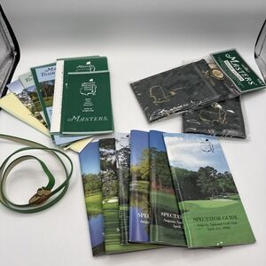 Masters golf Badge Holder Lanyards, buckle, spectator guides, maps for diff year